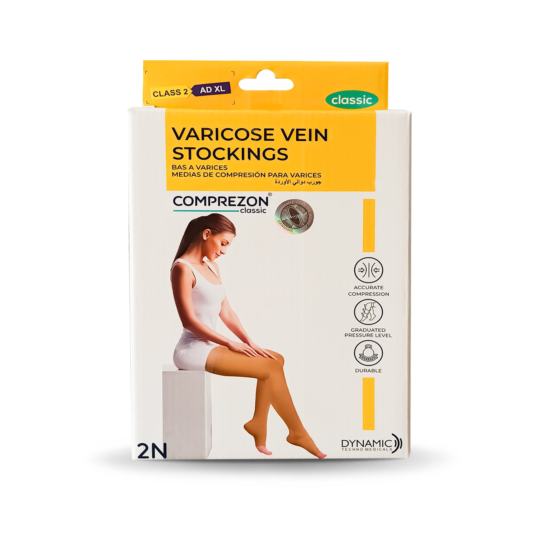 Buy Dynamic Comprezon Classic Varicose Vein Stockings Below Knee