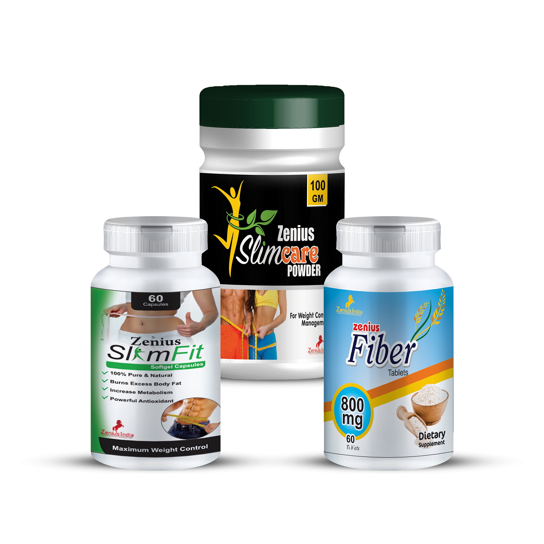 Zenius Slim Fit Kit SlimFit 60 Capsules Fiber Tablet 60s