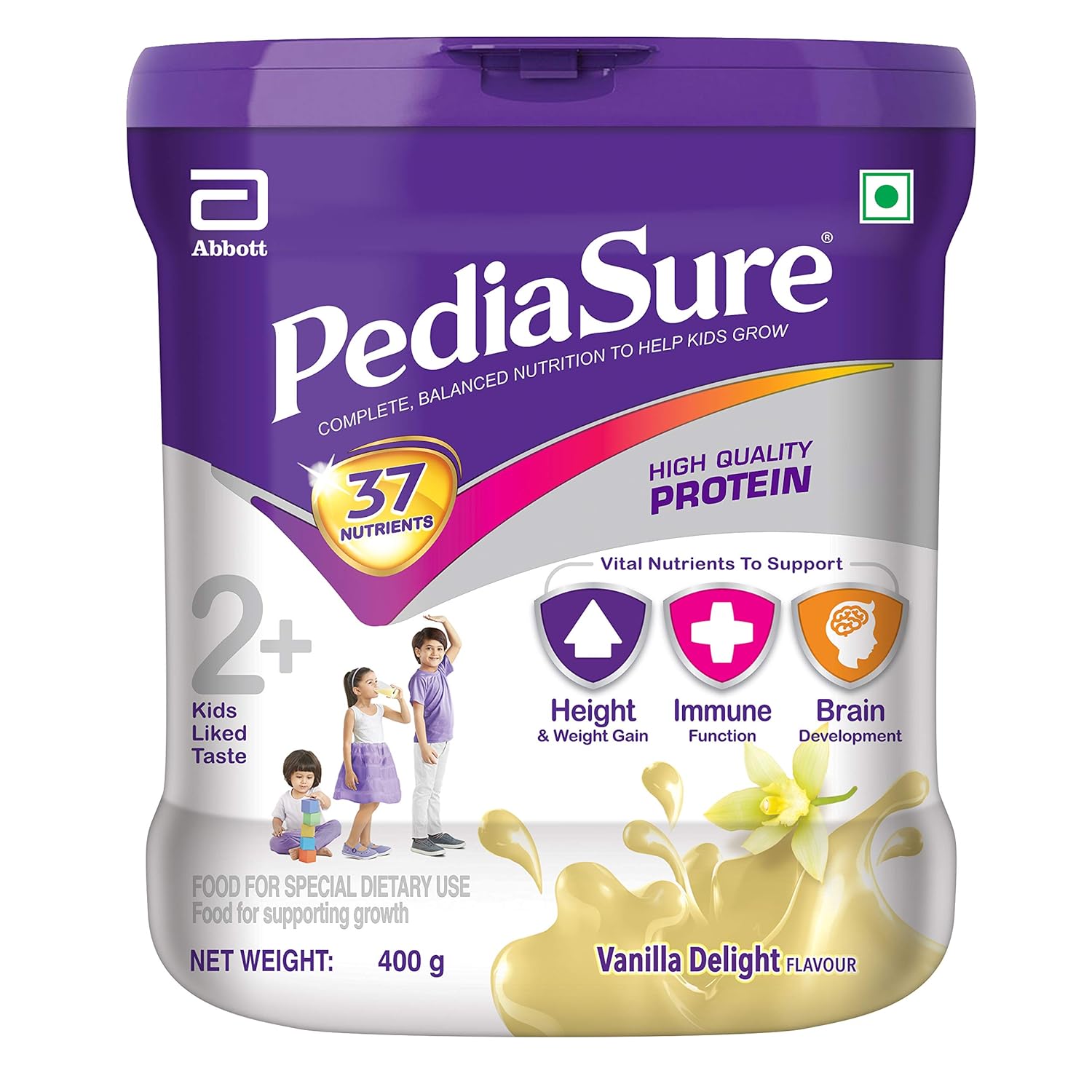 PediaSure Vanilla Delight Flavour Jar 400gm ClickOnCare