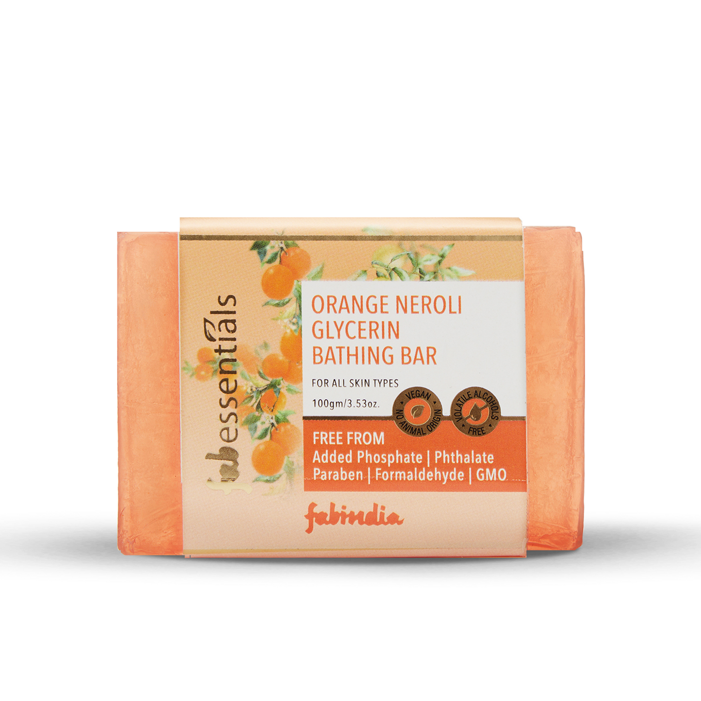 Fabessentials Orange Neroli Bathing Bar, 100gm