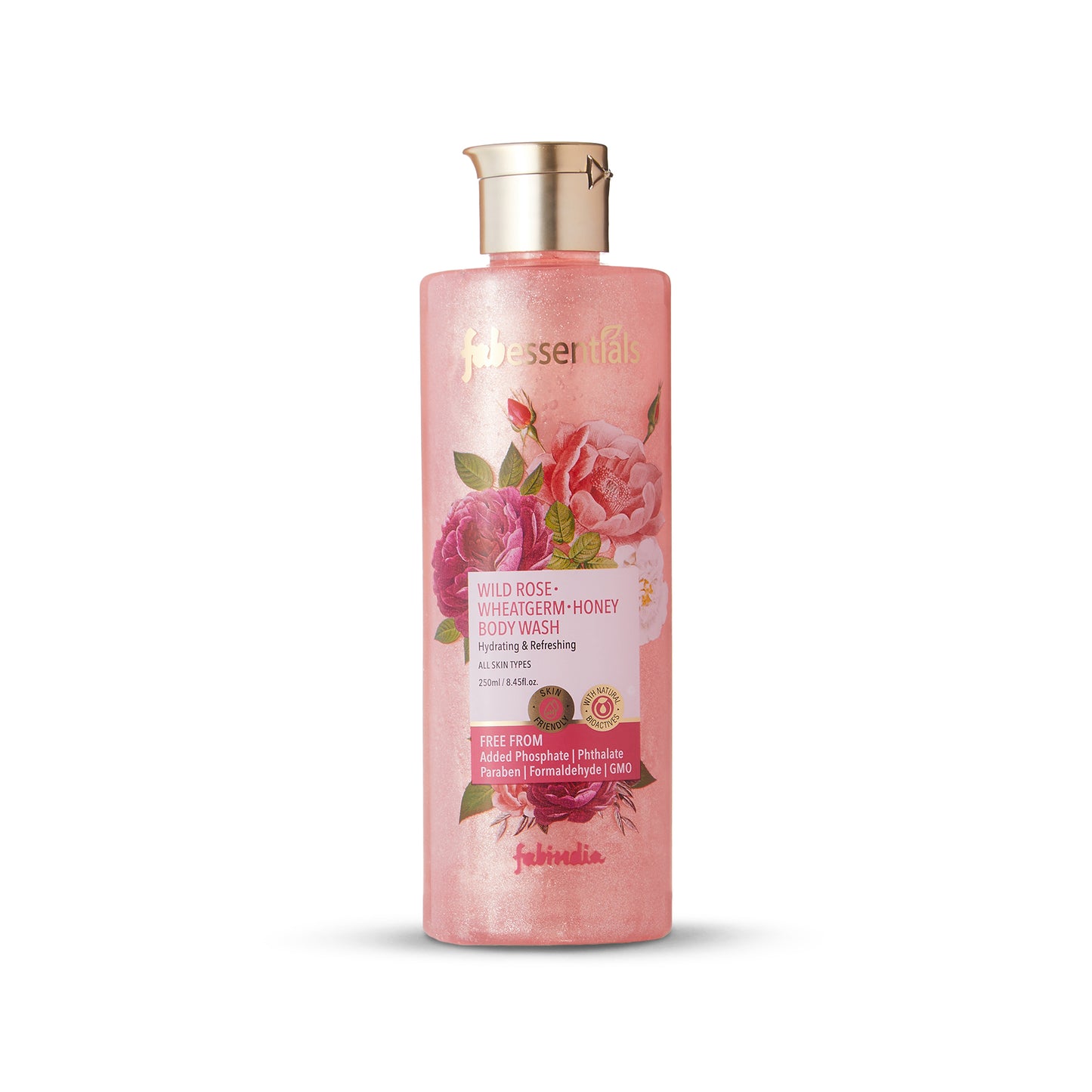 Fabessentials Wild Rose Wheatgerm Honey Body Wash, 250ml