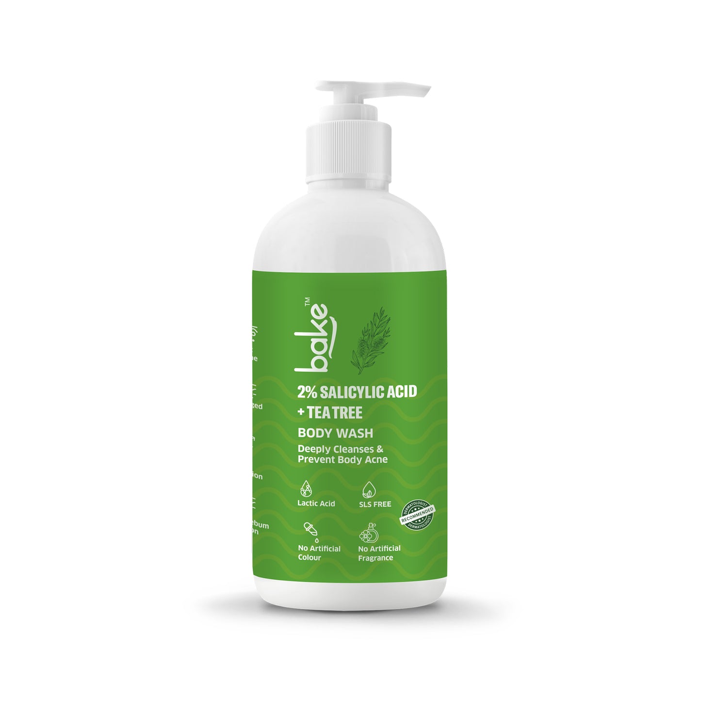 Bake 2% BHA Body Wash with Salicylic Acid Reduces Body & Back Acne, Strawberry legs, 250ml