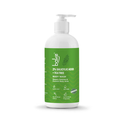 Bake 2% BHA Body Wash with Salicylic Acid Reduces Body & Back Acne, Strawberry legs, 250ml