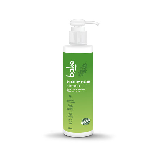 Bake 2% Salicylic Acid Face Wash For Oily Skin with Green Tea, 100ml