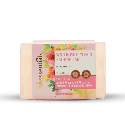 Fabessentials Wild Rose Glycerin Bathing Bar, 100gm