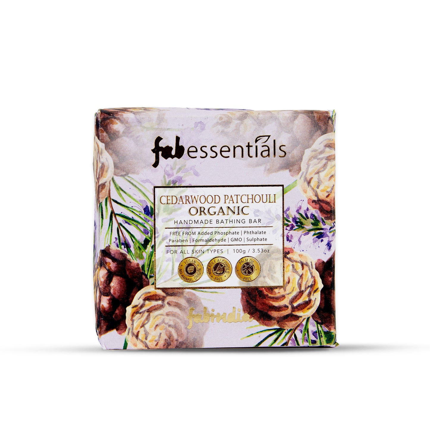 Fabessentials Cedarwood Patchouli Handmade Bathing Bar, 100gm