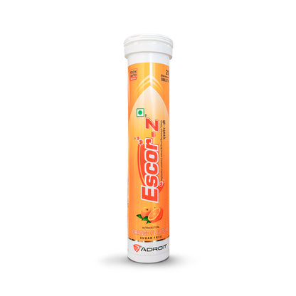 Escor-Z Effervescent Tablets - Orange Flavour, 20s