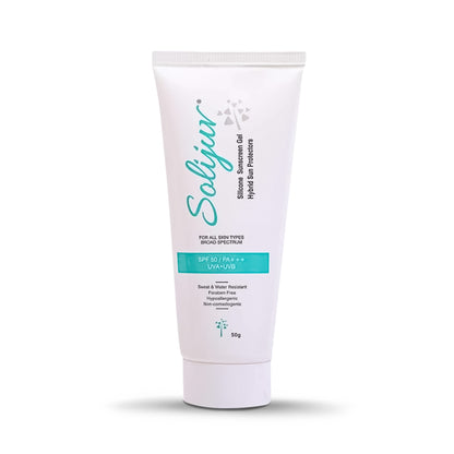 Solijuv Silicone Sunscreen Gel SPF50 PA+++ : Hybrid Sun Protectors, 50gm