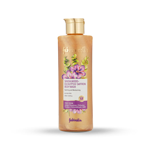 Fabessentials Sandalwood Eucalyptus Saffron Body Wash, 250ml