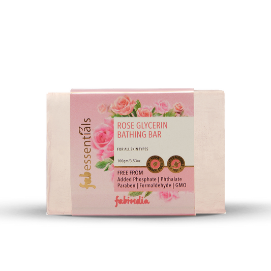 Fabessentials Rose Glycerin Bathing Bar, 100gm