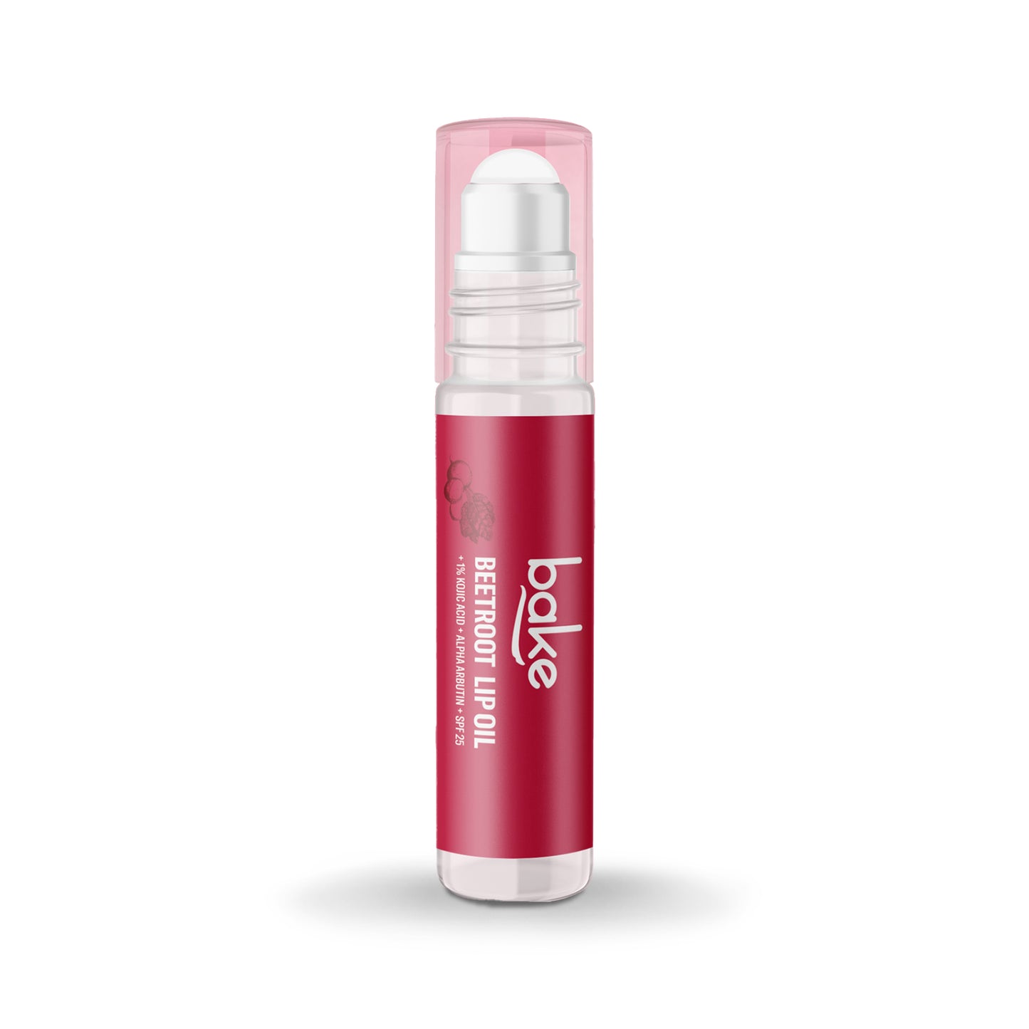 Bake 1% Kojic Acid Beetroot Tinted Lip Balm Oil with SPF 25 & Alpha Arbutin for Pigmented, Dark & Dry Lips, 15gm