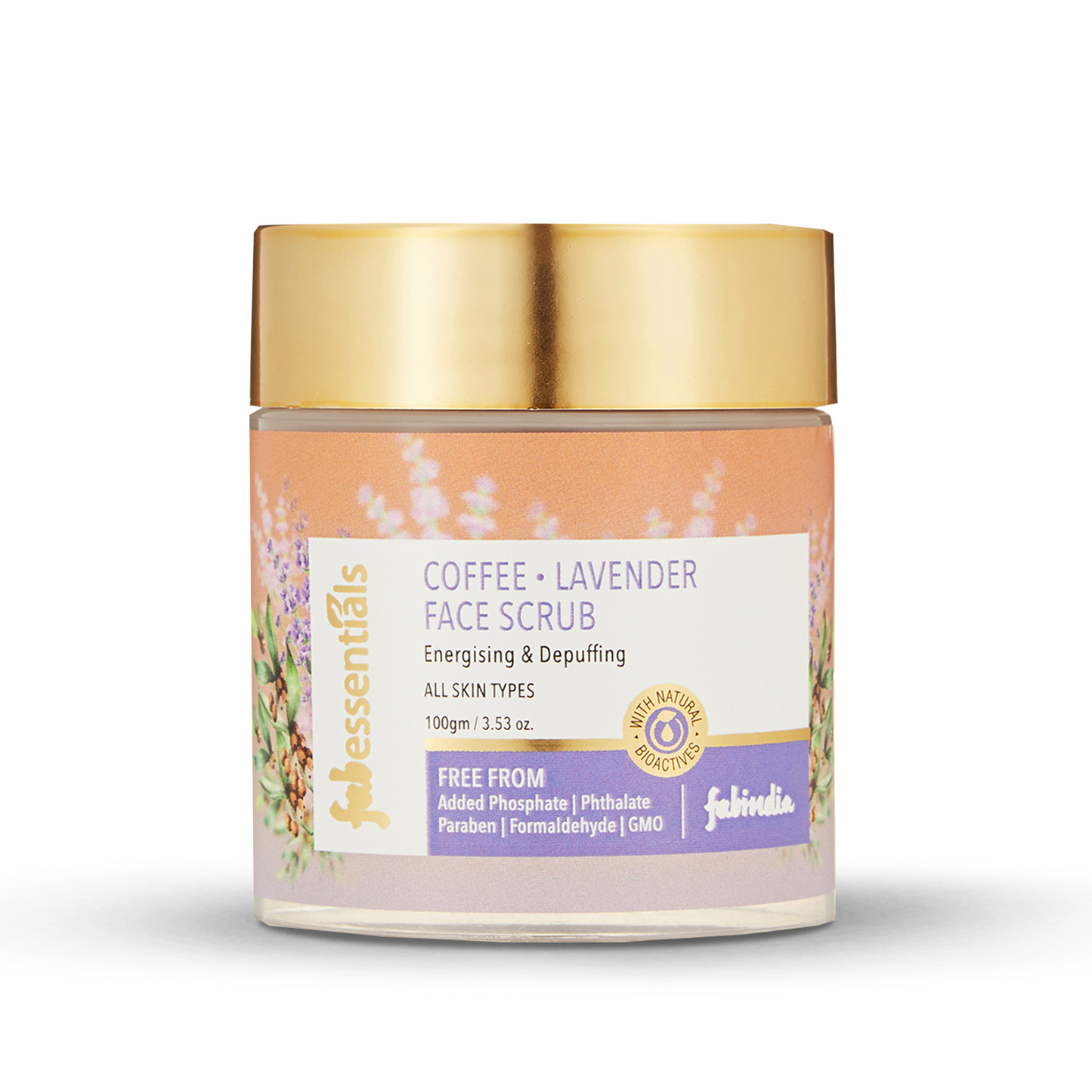 Fabessentials Coffee Lavender Face Scrub with Walnut Shells, 100gm