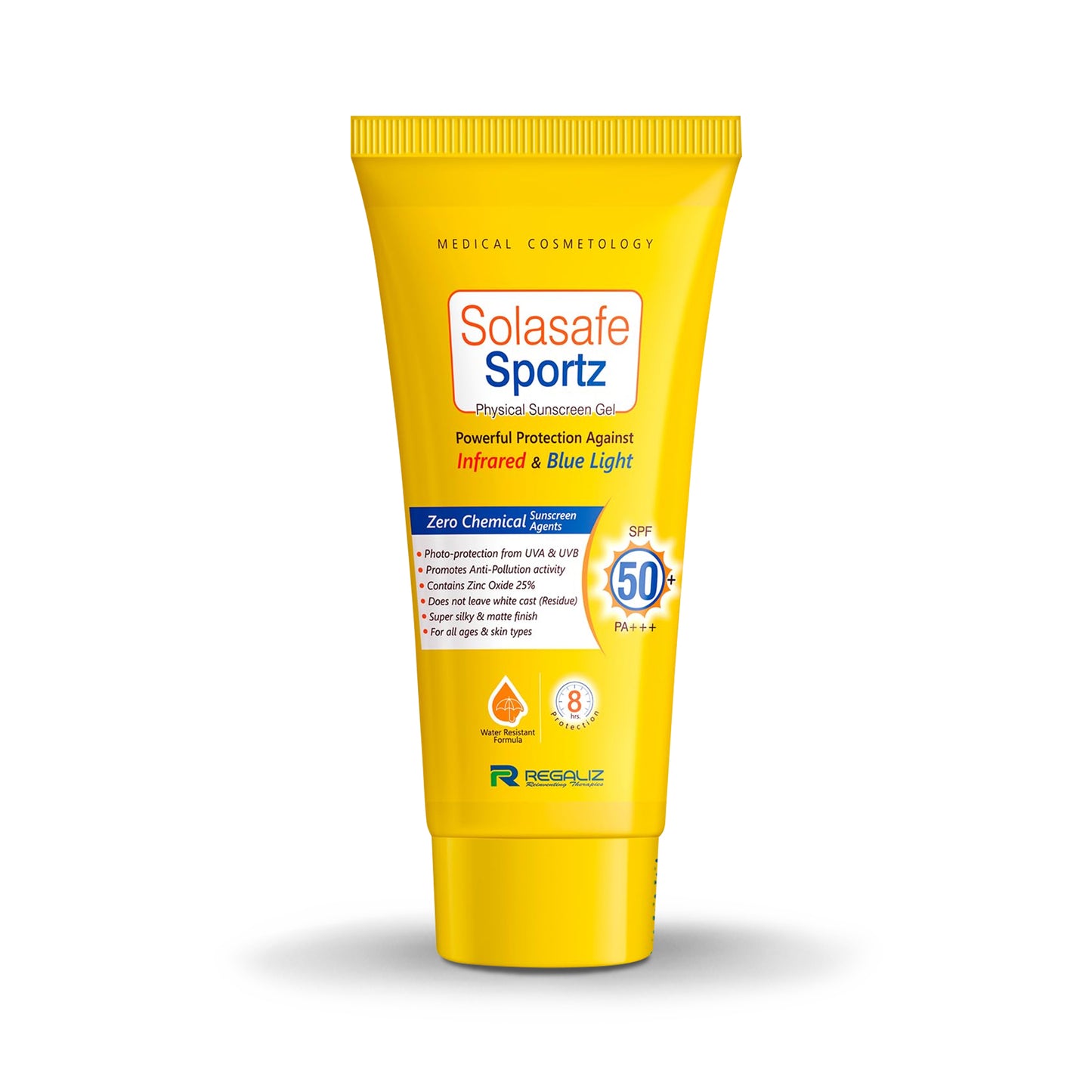 Solasafe Sportz Physical Sunscreen Gel SPF 50+ PA+++, 50gm