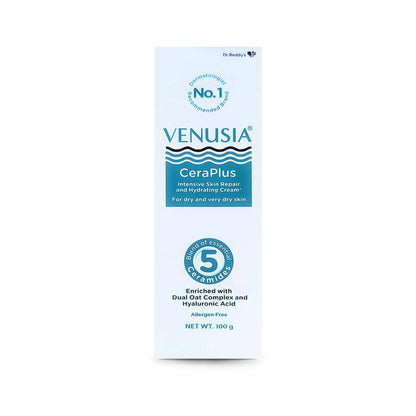 Venusia CeraPlus Intensive Skin Repair and Hydrating Cream for Dry & Very Dry Skin, 100gm