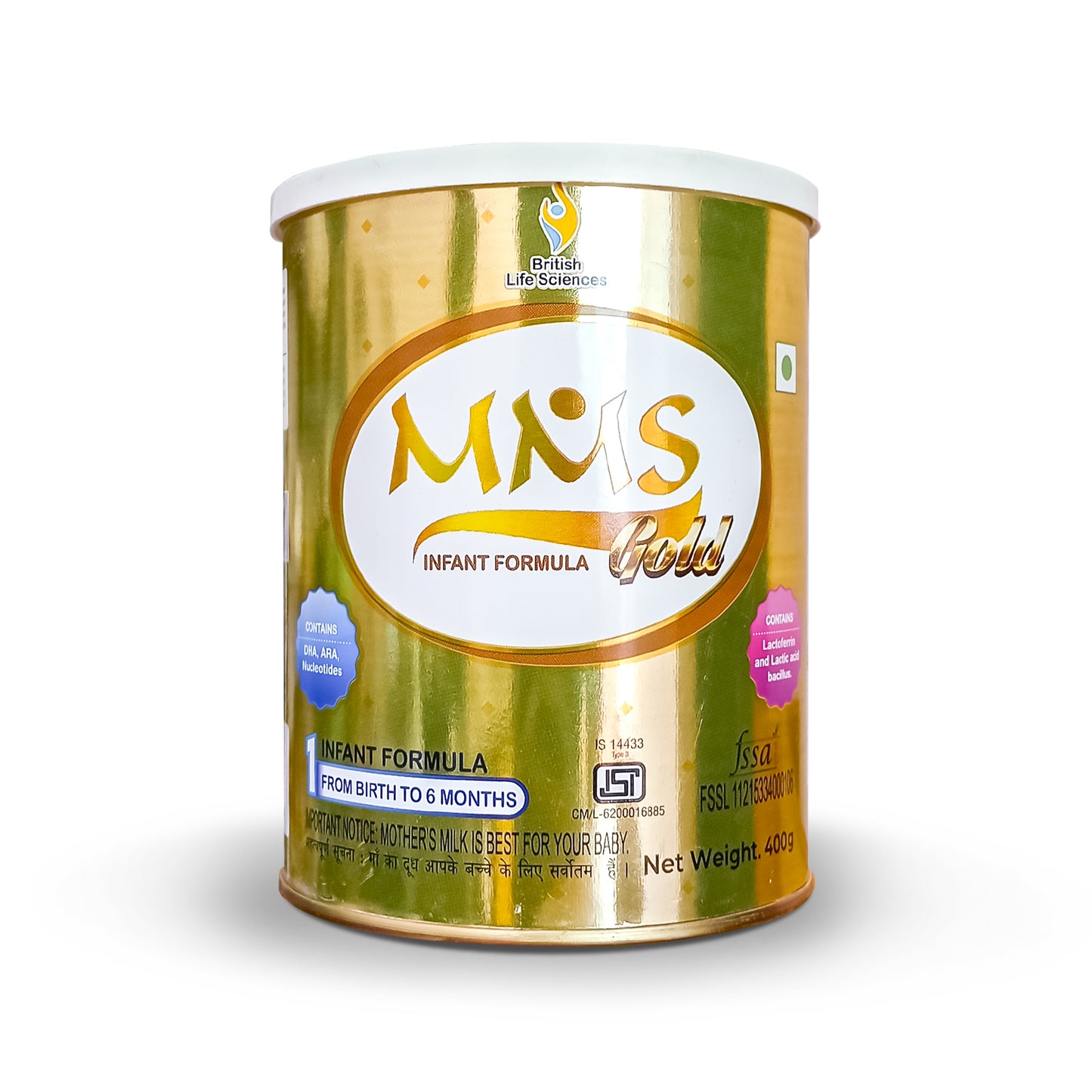 MMS Gold Stage1 Infant Formula, 400gm