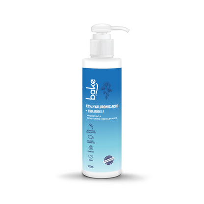 Bake 12% Hyaluronic Acid Face Wash for Dry Sensitive skin for hydration & reducing dryness, 100ml