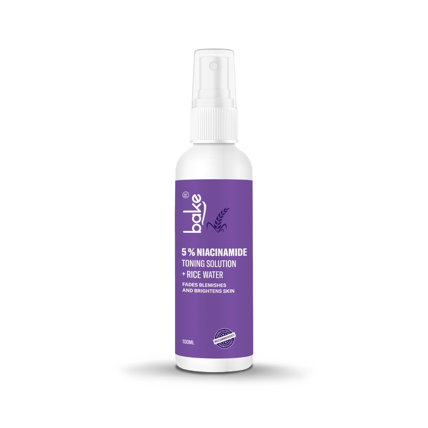 Bake 5% Niacinamide Rice Water Toner for Pigmentation & Acne Scars Men & Women, 100ml