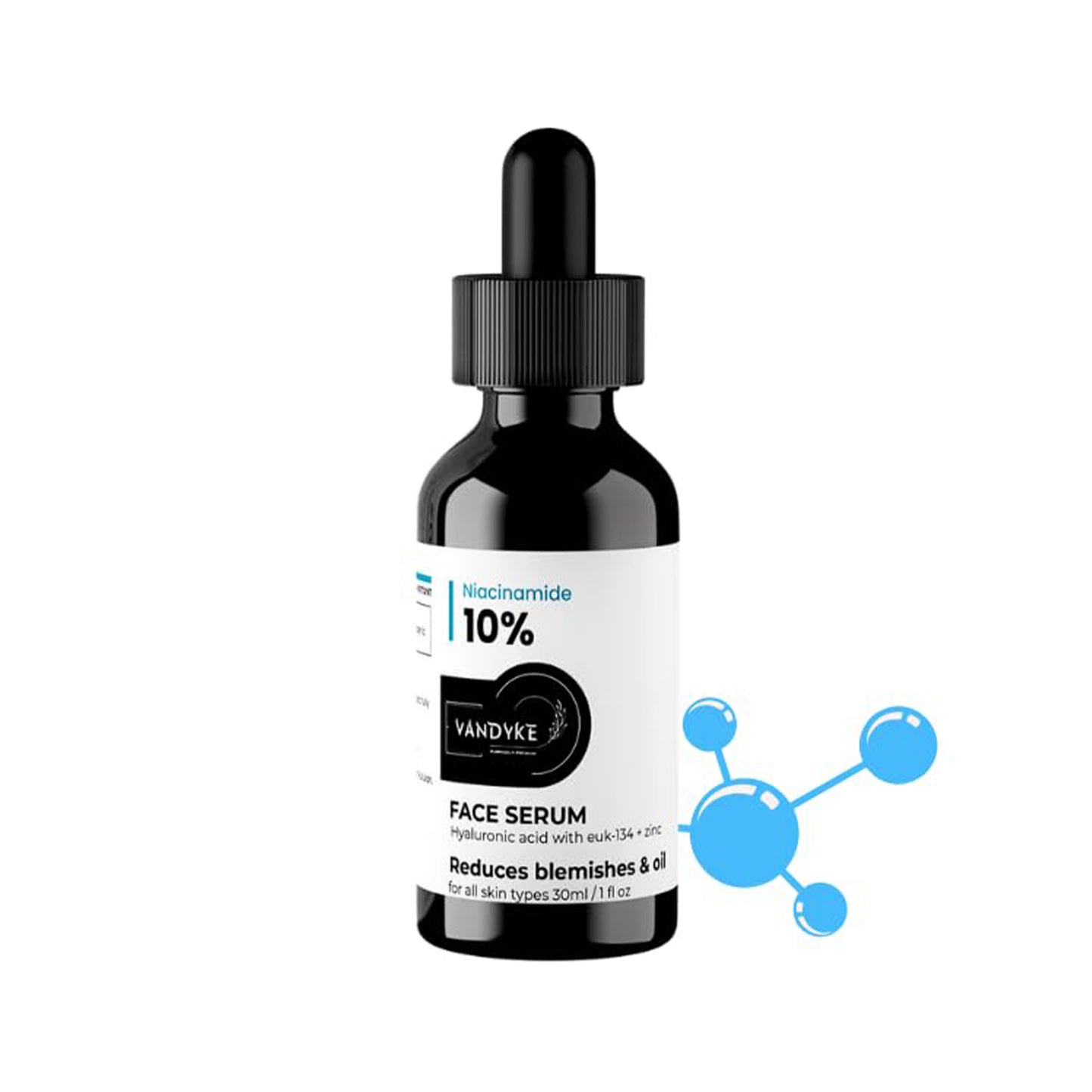 Vandyke 10% Niacinamide Serum with Zinc for Acne, Acne Marks & Blemishes Oil Balancing, 30ml