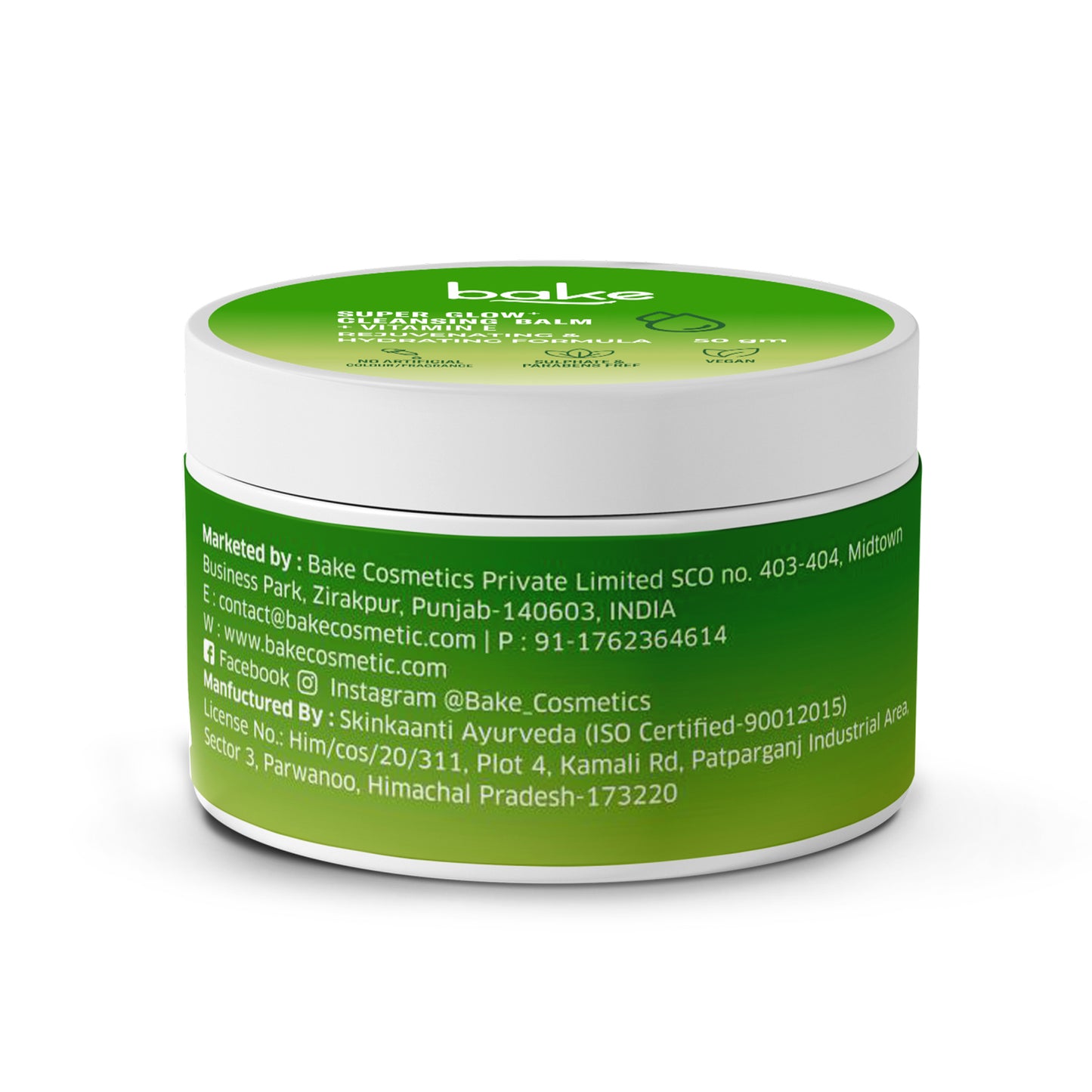 Bake Vitamin E Cleansing Balm for Open Pores & Waterproof Makeup Remover, 50gm