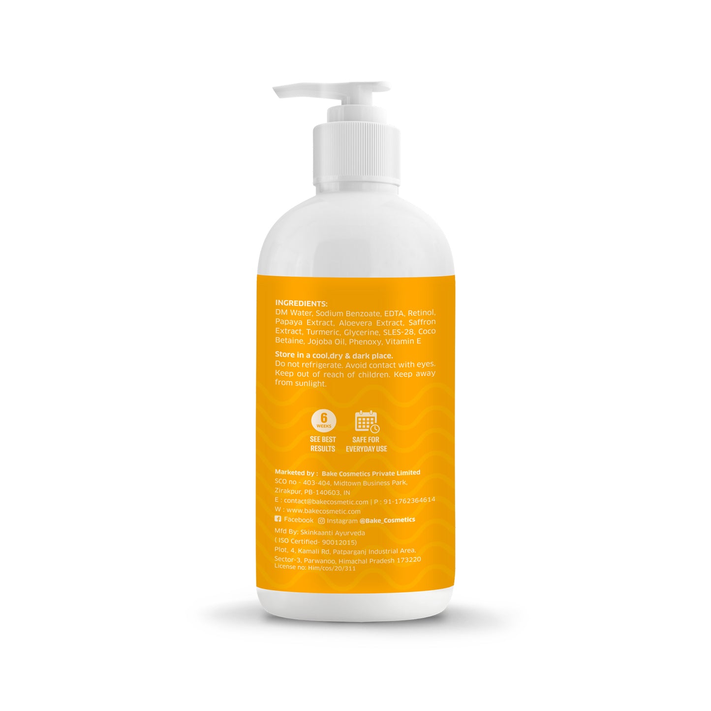 Bake 1% Retinol & Ceramide Body Wash For Anti Aging, Reduces Fine Lines & Wrinkles, 250ml