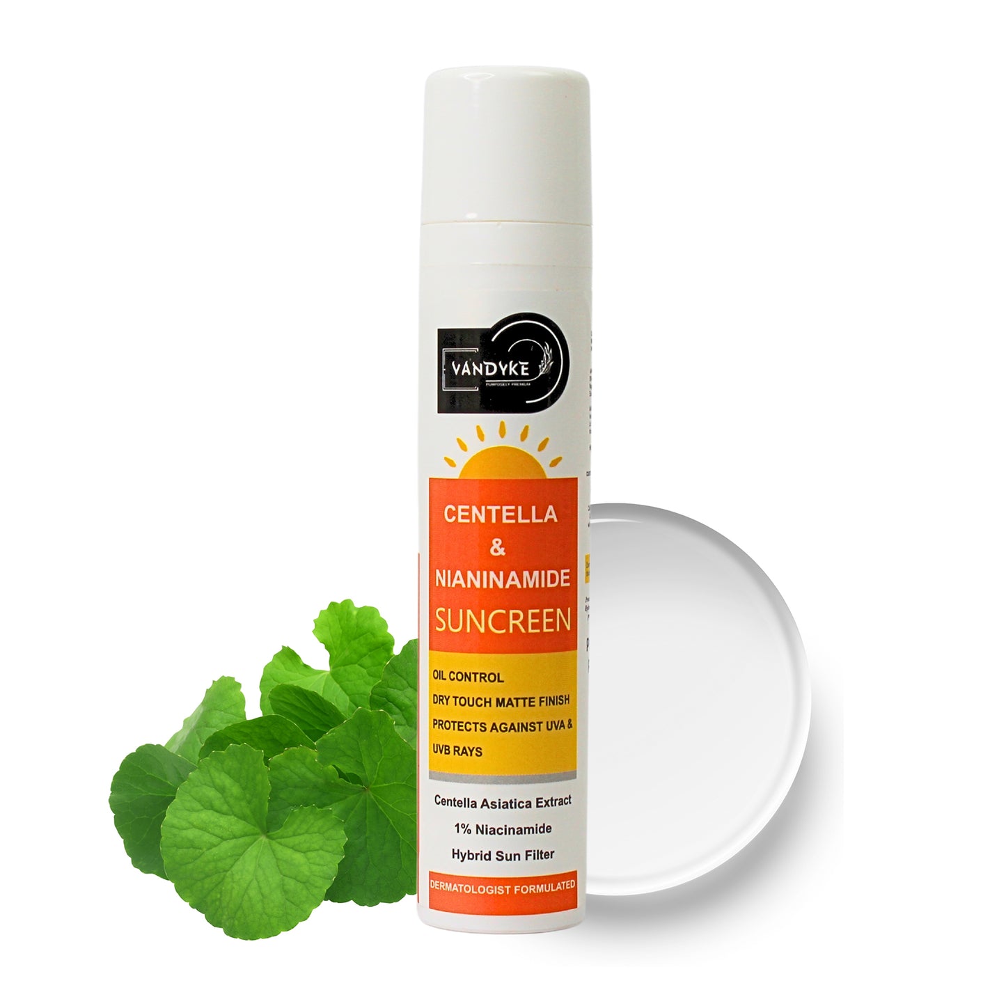 Vandyke Centella & Niacinamide Sunscreen Spf 50 PA+++, 50gm