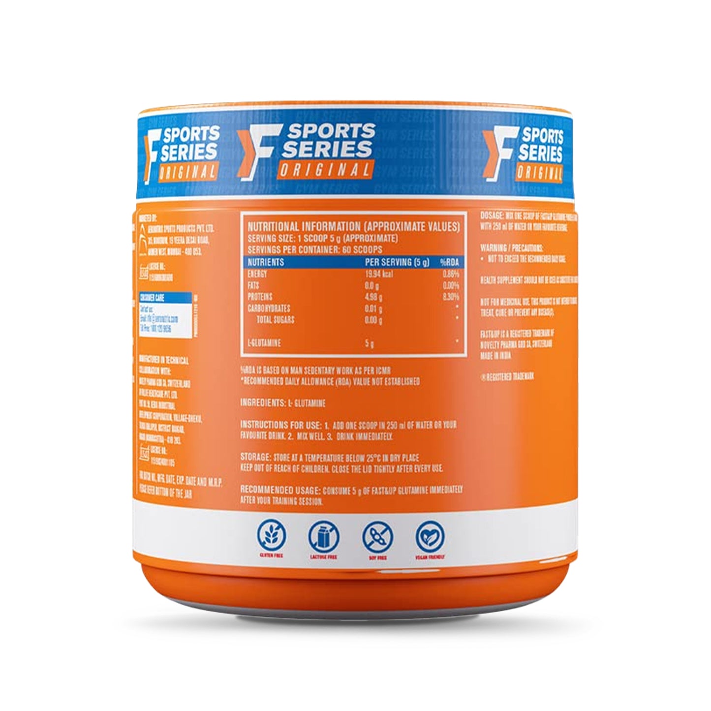 Fast&Up Glutamine, 300gm