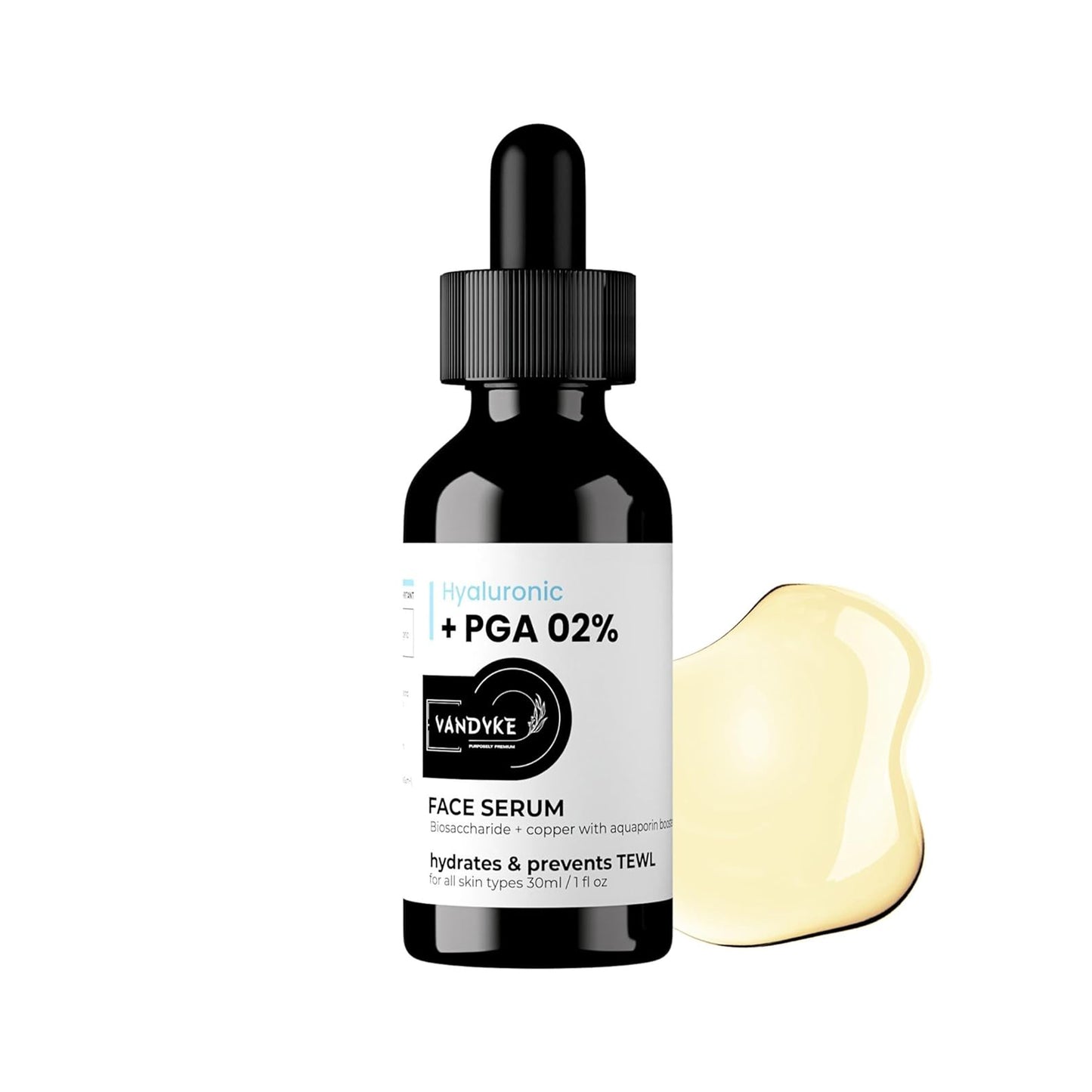 Vandyke 2% Hyaluronic Acid Serum for Face Serum For Glowing Skin & Intense Hydration, 30ml