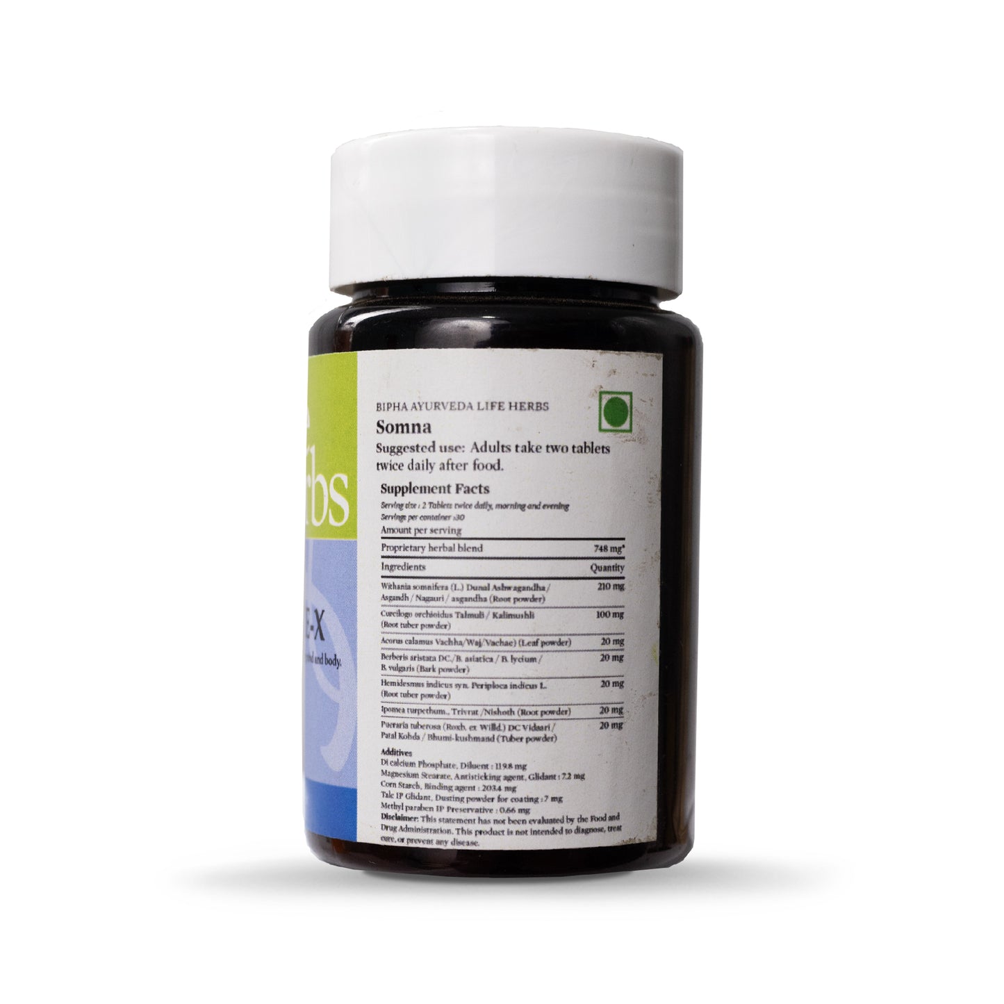 Bipha Ayurveda Snooze-X Veg Capsule Herbal Supplement for Good Sleep, 60 Tablets