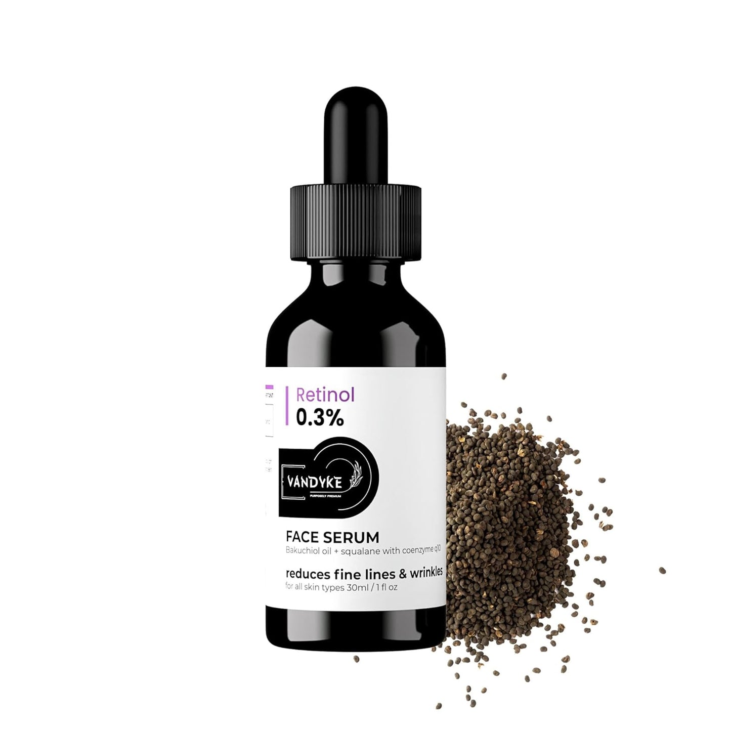 Vandyke 0.3% Retinol Serum For Anti Ageing with Q10 To Reduce Fine Lines & Wrinkles, 30ml