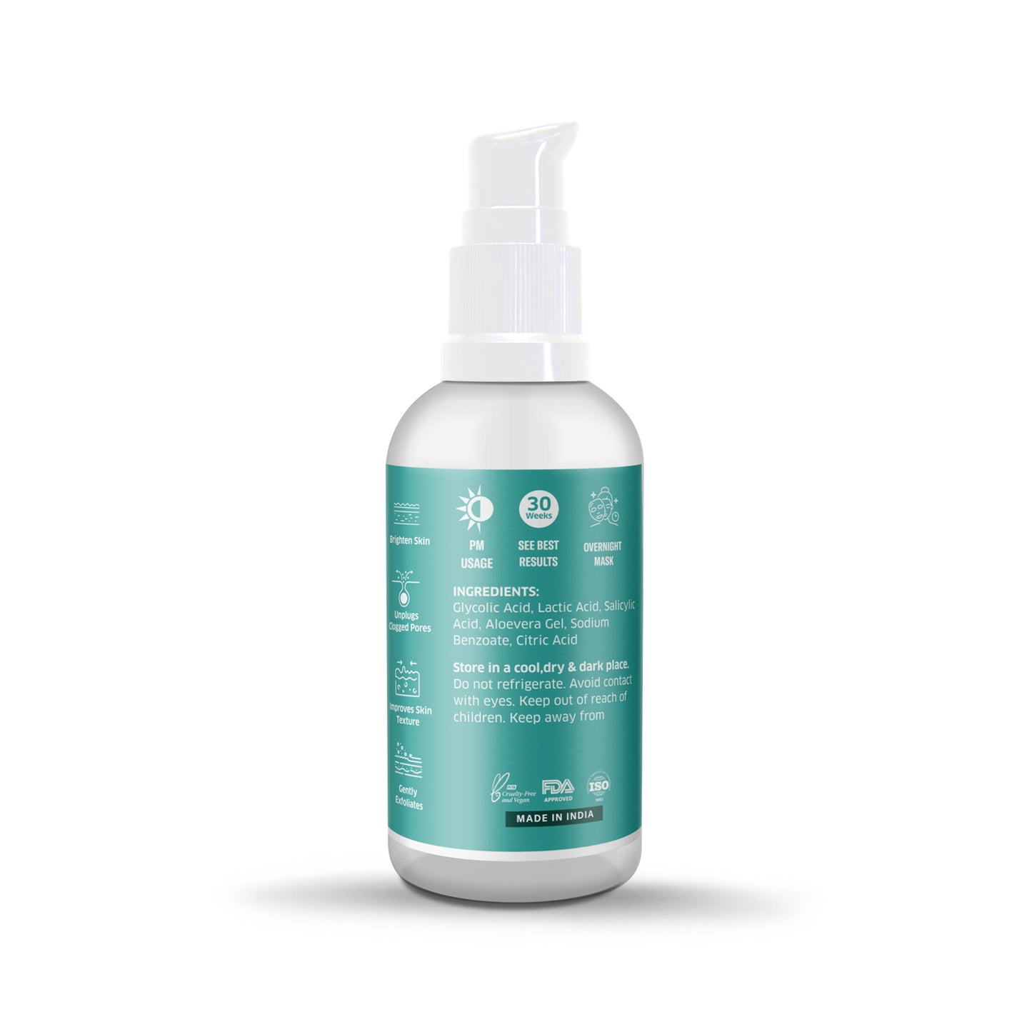 Bake 8% Glycolic Acid Peeling Serum With Lactic & Salicylic Acid For Dark Spots, 30ml