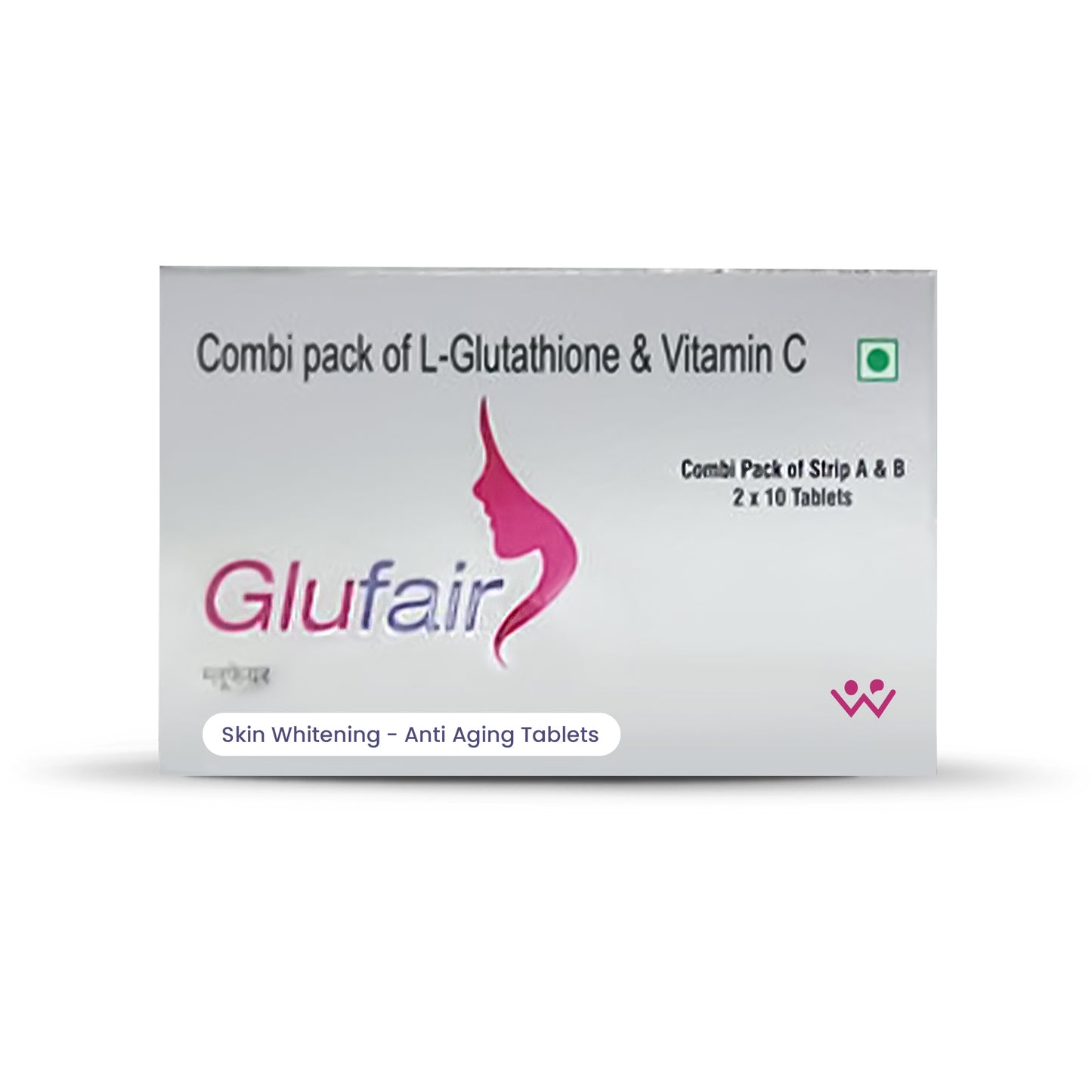 Glufair Combi Pack of L-Glutathione & Vitamin C, 20 Tablets