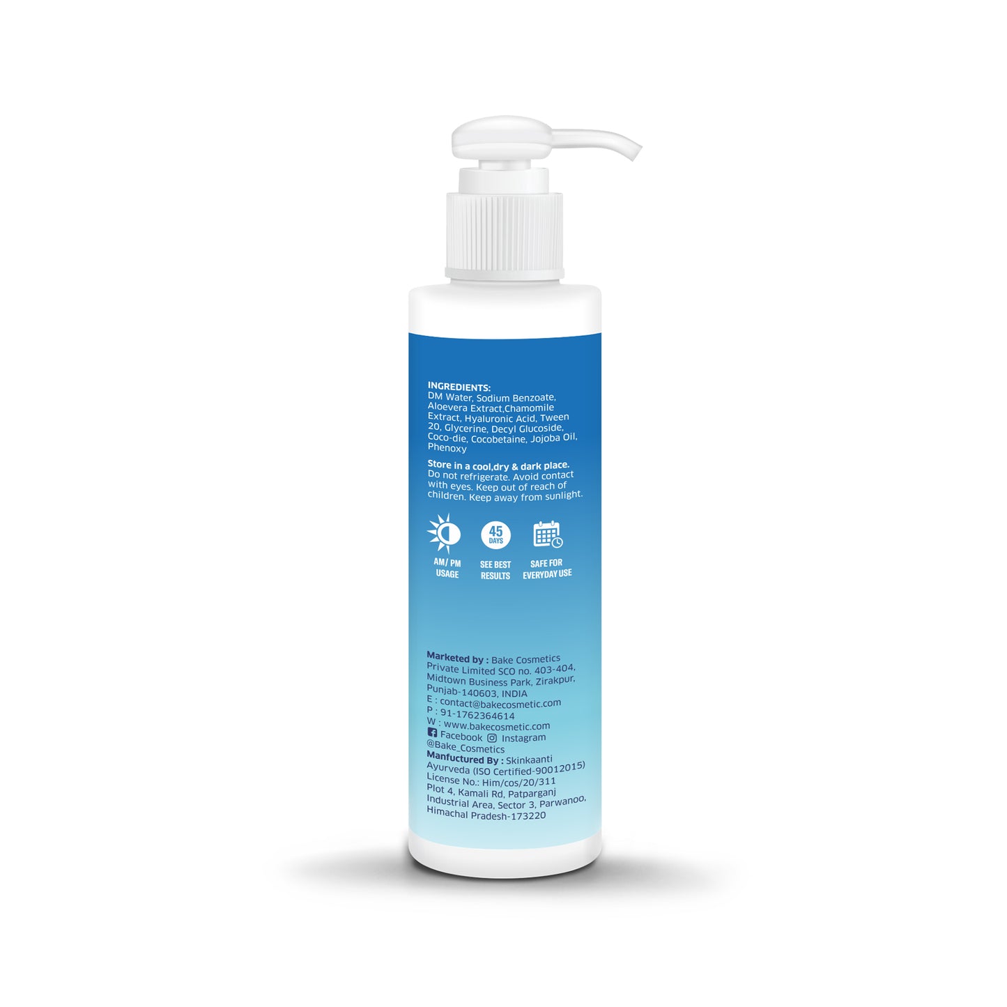 Bake 12% Hyaluronic Acid Face Wash for Dry Sensitive skin for hydration & reducing dryness, 100ml