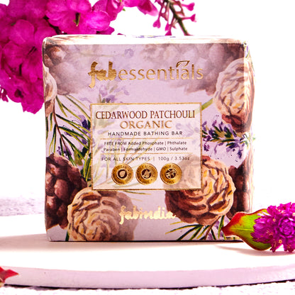 Fabessentials Cedarwood Patchouli Handmade Bathing Bar, 100gm