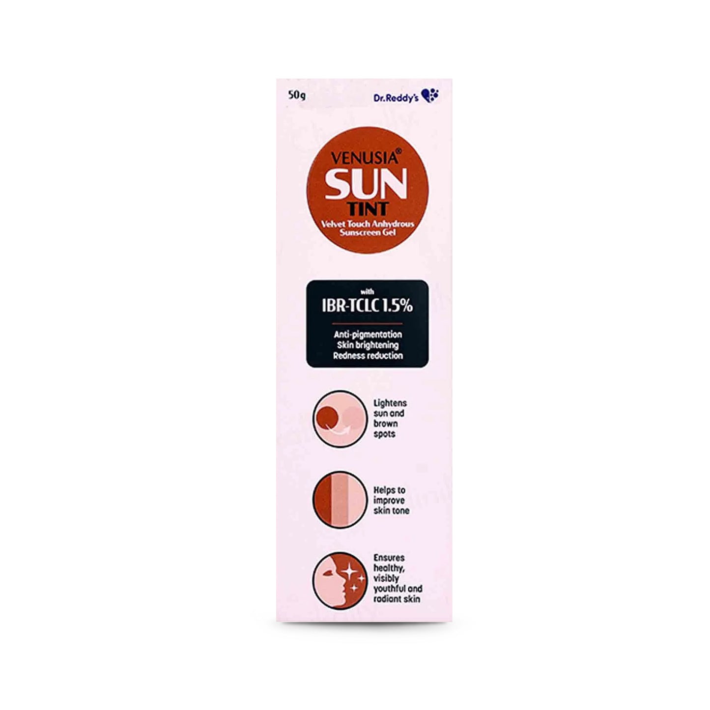 Venusia Sun Tint Velvet Touch Anhydrous Sunscreen Gel with IBR-TCLC 1.5% SPF115+ PA++++, 50gm