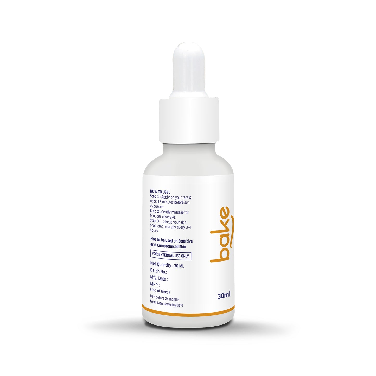 Bake 2% Hyaluronic Acid Face Serum Sunscreen SPF 50 PA+++ with Niacinamide & Willowbark Extract, 30ml