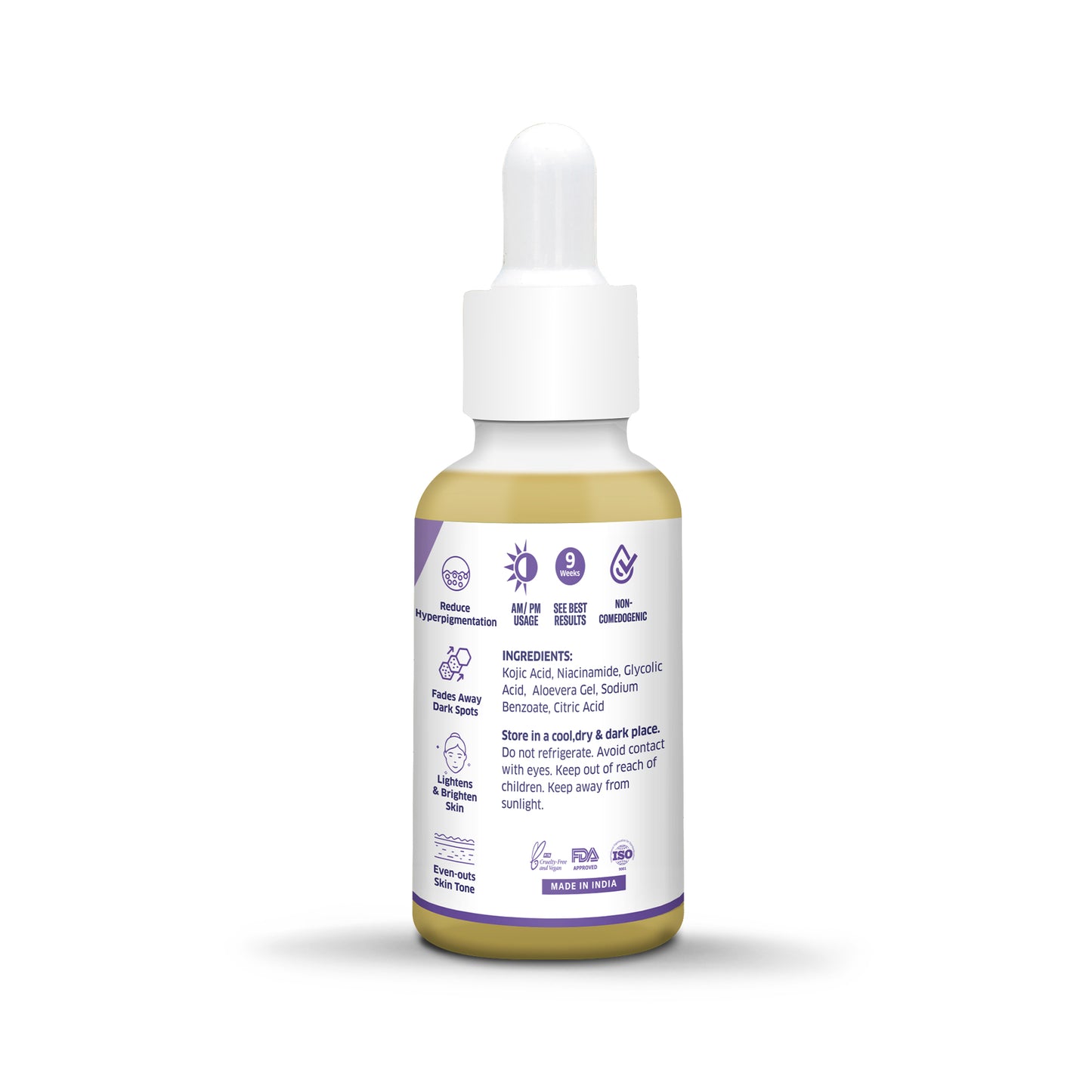 Bake 2% Kojic Acid Face Serum with Niacinamide for Dark Spots, Circles & Pigmentation, 30ml