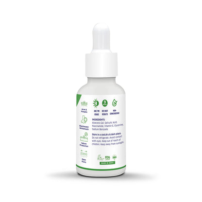 Bake 2% Salicylic Acid Face Serum for Active Acne, Blackheads & Whiteheads with Niacinamide, 30ml