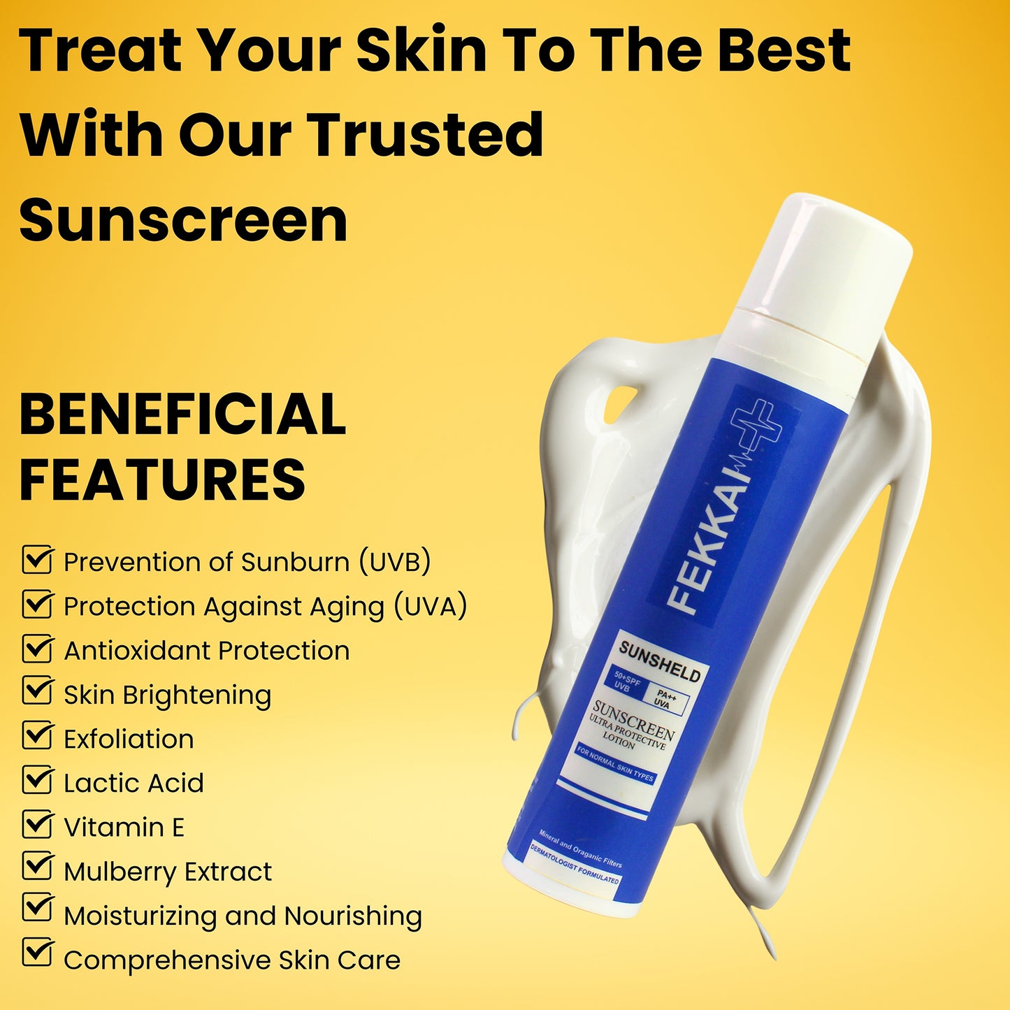 Fekkai Sunsheld Ultra Protective 100% Mineral-Based Sunscreen Spf 50 PA+++ For All Skin Types, 50gm