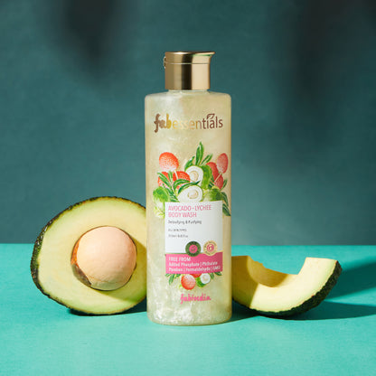 Fabessentials Avacado Lychee Body Wash, 250ml