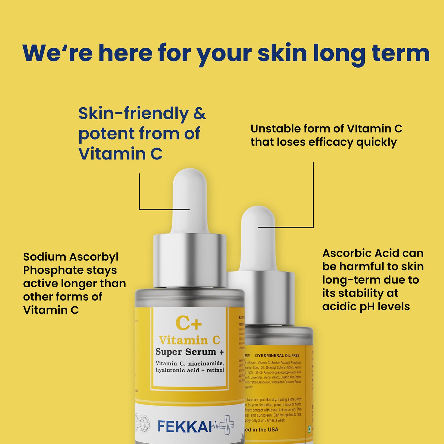 Fekkai Vitamin C-Plus Super Serum with Niacinamide, Retinol, Hyaluronic Acid, and Salicylic Acid, 30ml