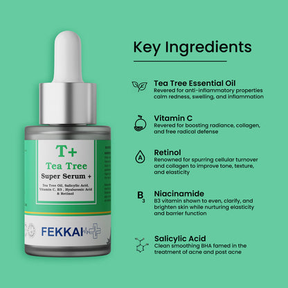 Fekkai Tea Tree Super Serum with Tea Tree Oil, Salicylic Acid, Hyaluronic Acid and Niacinamide, 30ml