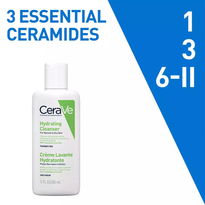 Cerave Hydrating Cleanser for Dry Skin, 88ml