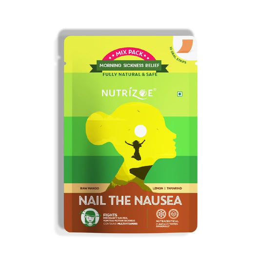 Nutrizoe شرائط فموية لعلاج الغثيان - عبوة مختلطة، 10 شرائح فموية