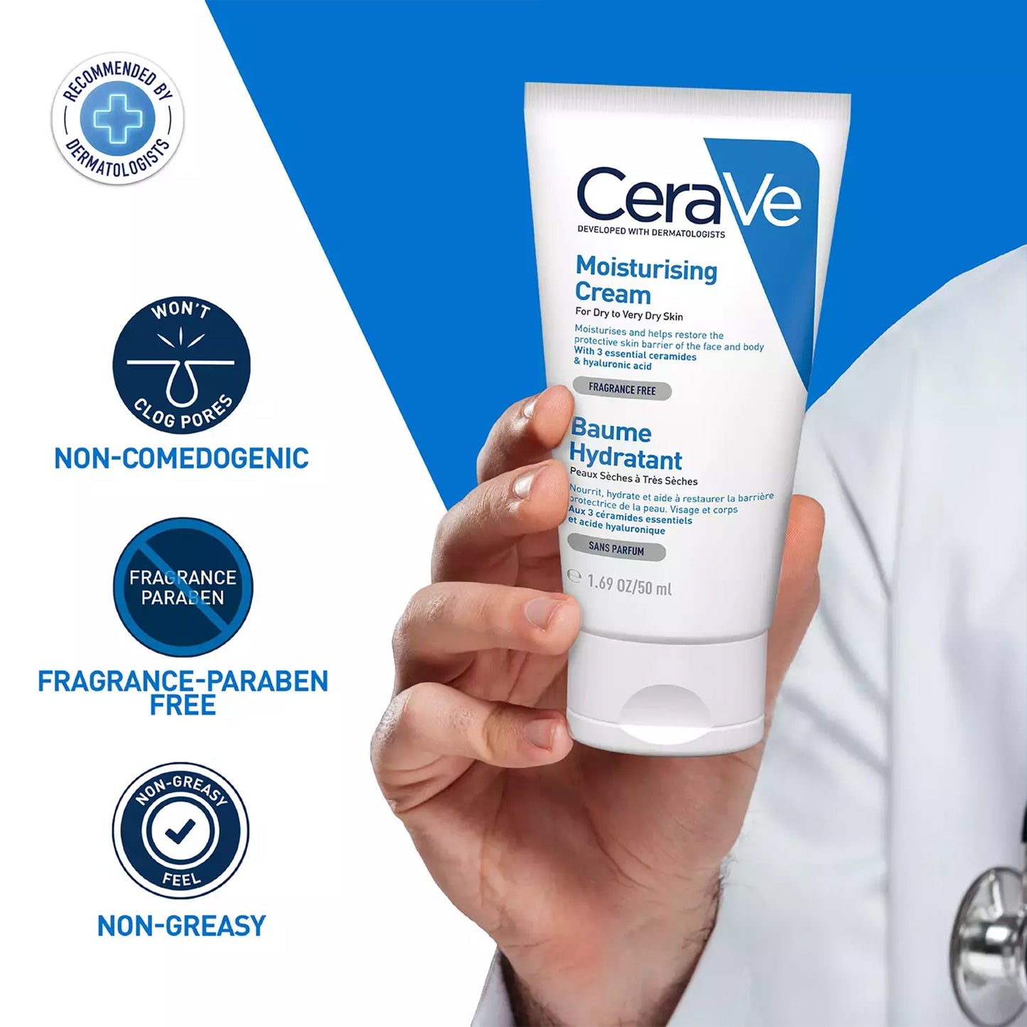 Cerave Moisturising Cream for Dry Skin, 50ml