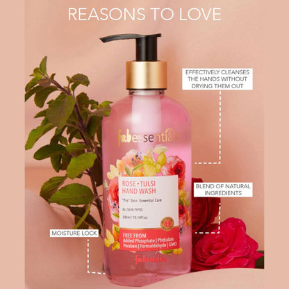 Fabessentials Rose Tulsi Hand Wash, 300ml