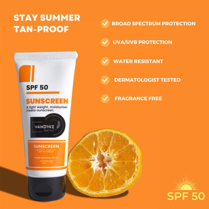 Vandyke Multi Vitamin Face Sunscreen for Complete Sun Protection - SPF 50 PA++++, 50gm