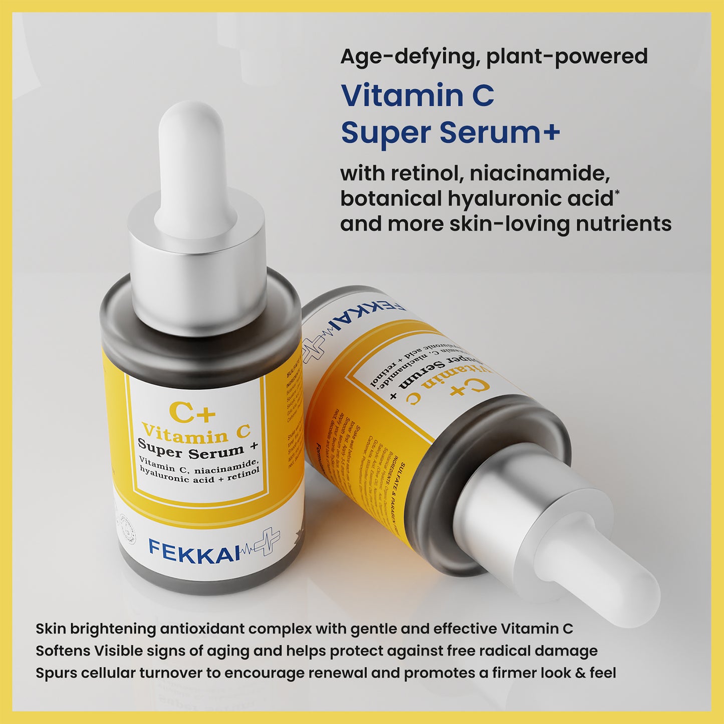 Fekkai Vitamin C-Plus Super Serum with Niacinamide, Retinol, Hyaluronic Acid, and Salicylic Acid, 30ml