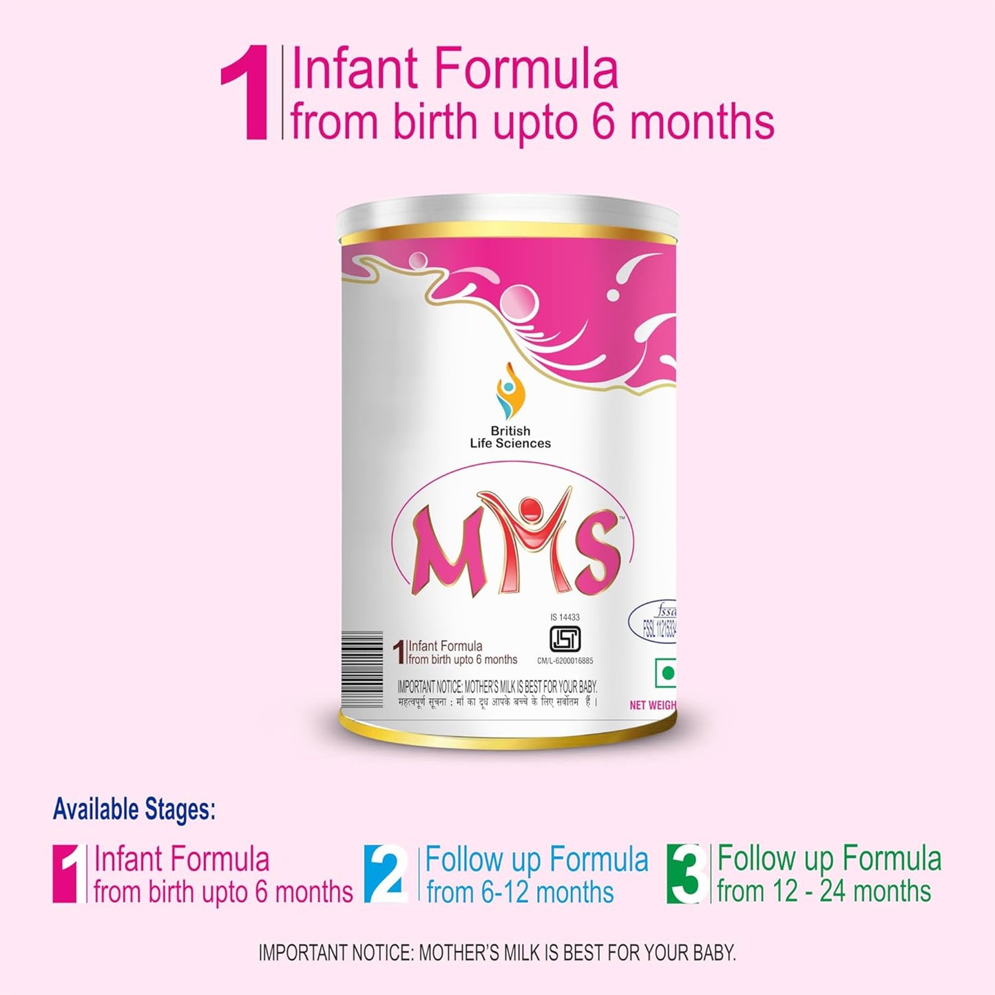 MMS Stage 1 Infant Formula, 400gm