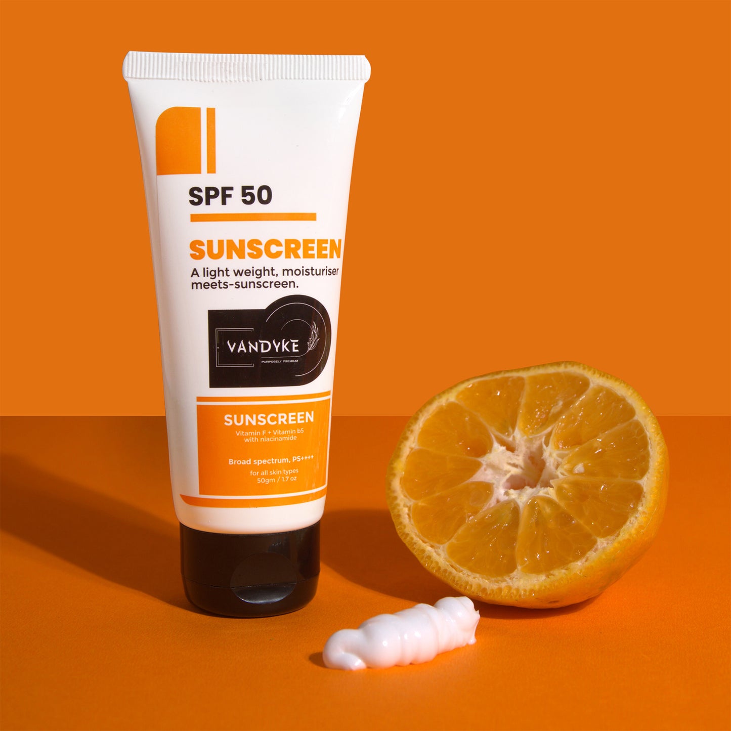 Vandyke 多维生素面部防晒霜，全面防晒 - SPF 50 PA++++，50 克