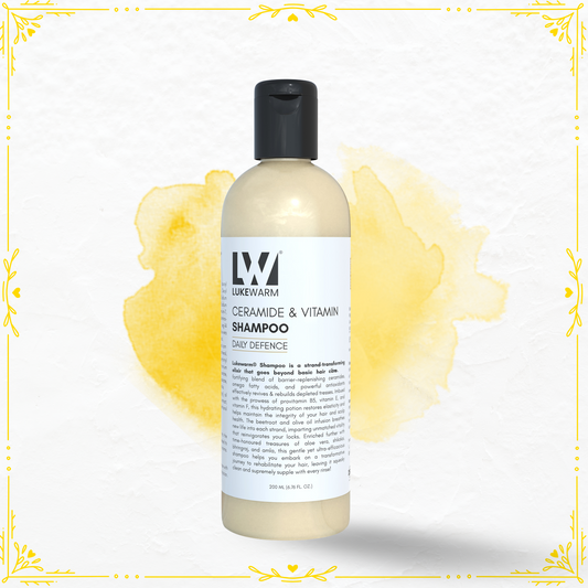 Lukewarm Ceramide & Vitamin Daily Defence Shampoo, 200ml : Hair Repair & Fall Protection, Strengthening & Healthy Growth